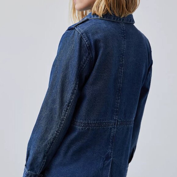 NWT Unpublished x Anthropologie Morgan Utility Denim Jacket, Size Medium - Picture 8 of 8